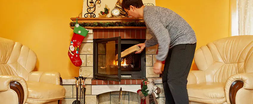 Rusted Metal Fireplace Restoration in DeKalb, Illinois